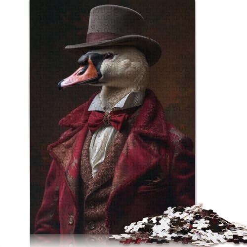 Das edle Schwanen-Puzzle, Familienspaß, rechteckiges Papierpuzzle für Kinder und Erwachsene ab 12 Jahren, Geburtstagsgeschenk, 1000 Teile (26 x 38 cm) von LMYmoney