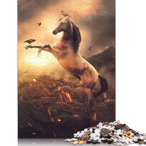Das kraftvolle Pferdepuzzle, DIY-Spiel, rechteckiges Papierpuzzle für Jungen oder Mädchen, Geburtstagsgeschenk, 1000 Teile (75 x 50 cm) von LMYmoney