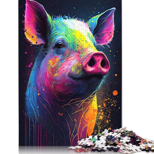 Das quiekende Schwein, 520 Puzzles für Erwachsene, Lernspiel, Puzzlespiele für Erwachsene für Jungen oder Mädchen, 520 Teile (52 x 38 cm) von LMYmoney