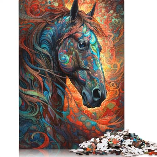 Das schöne Pferd, 1000-teiliges Puzzle, Denksportaufgabe, Problemlösungspuzzle für Erwachsene und Kinder, 1000 Teile (75 x 50 cm) von LMYmoney