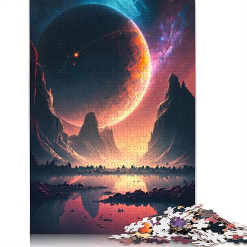 Dawn of Space Landscape 520 Puzzles für Erwachsene, Lernspiel, Puzzlespiele für Erwachsene für Jungen oder Mädchen, 520 Teile (52 x 38 cm) von LMYmoney