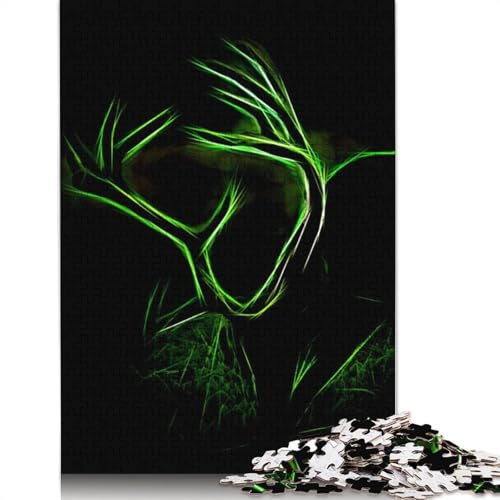 Deer Fractal Puzzle für Erwachsene, 520 Teile, DIY-Spiel, Puzzles für Erwachsene für Frauen für Erwachsene Kinder, 520 Stück (52 x 38 cm) von LMYmoney