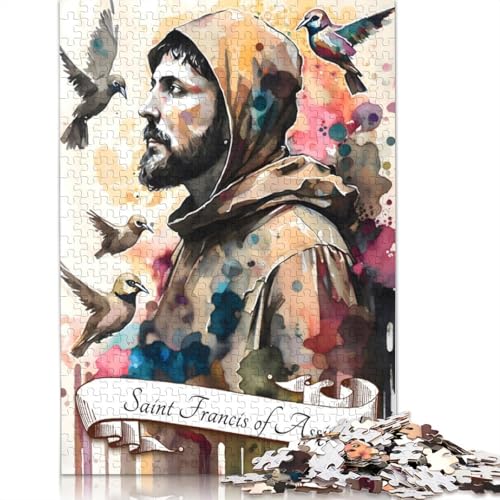 Der Heilige Franz von Assisi, 1000-teiliges Puzzle für Erwachsene, Spielzeug, Denkspiel, Lernspiel für Erwachsene, Stressabbau, Heimdekoration (75 x 50 cm) von LMYmoney