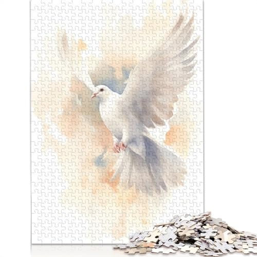 Der Heilige Geist – Minimalistisches Aquarellgemälde, 1000-teiliges Puzzle | | Spaß für die ganze Familie, Puzzle, Denkspiele (38 x 26 cm) von LMYmoney