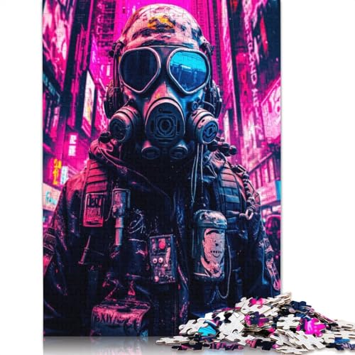 Die Cyberpunk-Gasmaske, 520 Puzzles für Erwachsene, Spielzeug, Lernspiel, Herren-Puzzles für Erwachsene, für Erwachsene, Teenager, 520 Teile (52 x 38 cm) von LMYmoney