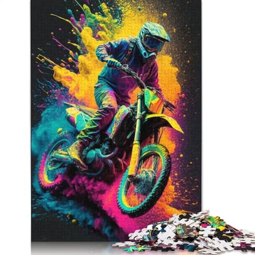 Dirt Motocross Puzzles 1000 Teile Schwer Puzzle Spielzeug Lernspiel Impossible Herausforderungsspielzeug Für Erwachsene Und Kinder Ab 12 Jahren 1000pcs (75x50cm) von LMYmoney