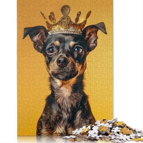 Dog Pet King Puzzle, einzigartige Heimdekoration, 100% recycelter Karton, Puzzle für Jungen oder Mädchen, 1000 Teile (26 x 38 cm) von LMYmoney