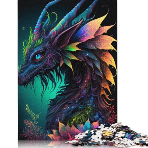 Drachen-Puzzle, 1000 Teile, Holzpuzzle für Erwachsene, Lernspiel, Herausforderungsspielzeug, 1000 Teile (75 x 50 cm) von LMYmoney
