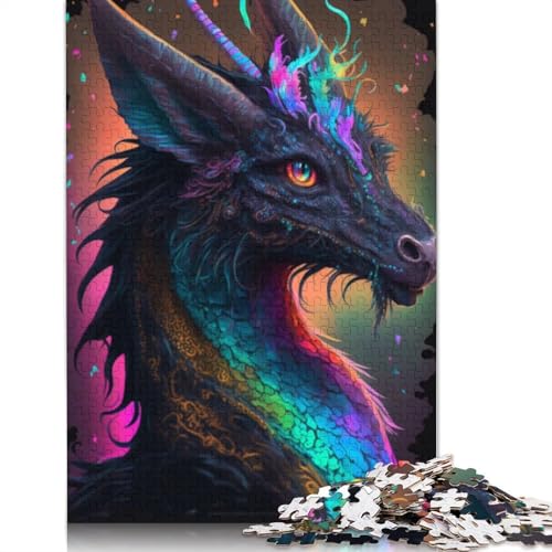 Drachen-Puzzle, 1000 Teile, Holzpuzzle für Erwachsene, Lernspiel, Herausforderungsspielzeug, 1000 Teile (75 x 50 cm) von LMYmoney