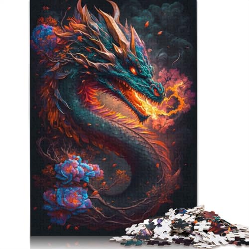 Drachenblumen-Puzzle für Erwachsene, Lernspiel, Puzzle-Geschenke für Kinder ab 12 Jahren, 1000 Teile (75 x 50 cm) von LMYmoney
