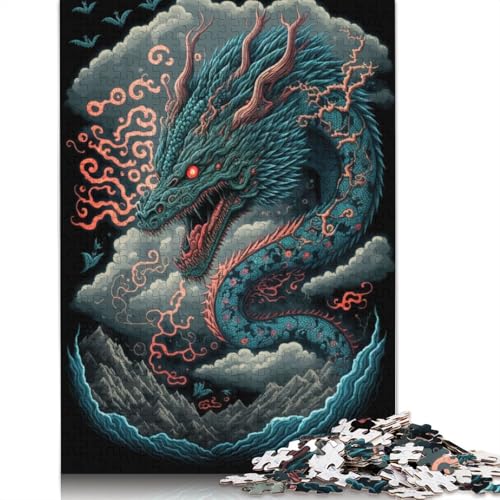 Dragon Animal Puzzle 1000 Teile Schwer Puzzle Spielzeug Lernspiel Impossible Herausforderung Spielzeug Für Erwachsene Kinder 1000pcs (40x28cm) von LMYmoney