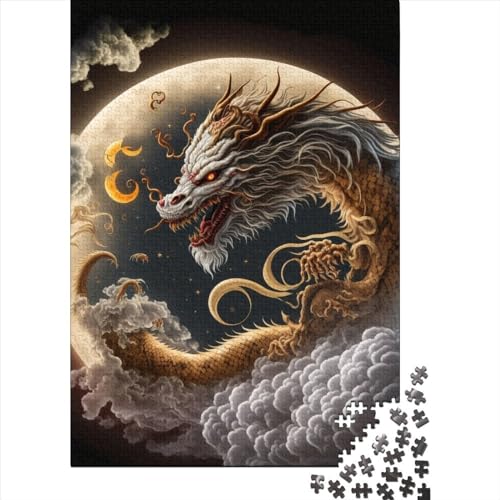 Dragon Puzzle 1000 Teile Schwer Puzzle Spielzeug Lernspiel Impossible Herausforderungsspielzeug Für Erwachsene Kinder 1000pcs (38x26cm) von LMYmoney