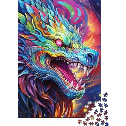 Dragon Puzzle 1000 Teile Schwer Puzzle Spielzeug Lernspiel Impossible Herausforderungsspielzeug Für Erwachsene Und Kinder in Bewährter 1000pcs (38x26cm) von LMYmoney