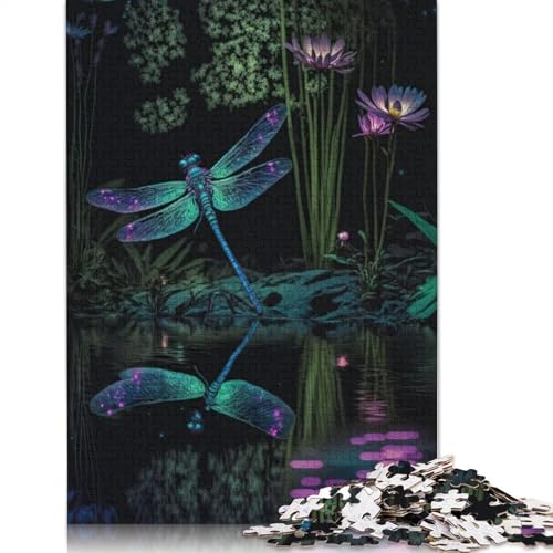 Dragonfly Colorful Puzzle 1000 Teile Schwer Puzzle Spielzeug Lernspiel Impossible Herausforderung Spielzeug Für Erwachsene Und Kinder in Bewährter 1000pcs (40x28cm) von LMYmoney