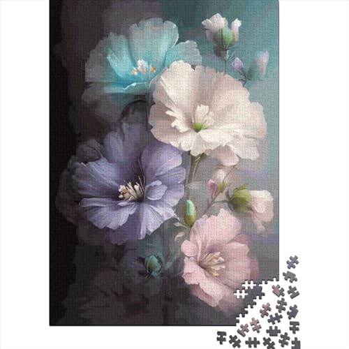 Dreamy Pastel Flowers Puzzle 1000 Teile Schwer Puzzle Spielzeug Pädagogisches Spiel Impossible Herausforderungsspielzeug Für Erwachsene Und Kinder Ab 14 Jahren 1000pcs (38x26cm) von LMYmoney