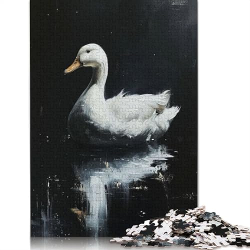 Ducks Noir World Puzzle 1000 Teile Schwer Puzzle Spielzeug Lernspiel Impossible Herausforderungsspielzeug Für Erwachsene Und Kinder Ab 12 Jahren 1000pcs (75x50cm) von LMYmoney