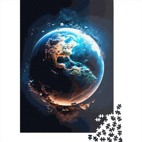 Earth Puzzles 1000-teilige Schwer Puzzle Spielzeug Lernspiel Impossible Herausforderungsspielzeug Für Erwachsene Und Kinder in Bewährter 1000pcs (75x50cm) von LMYmoney