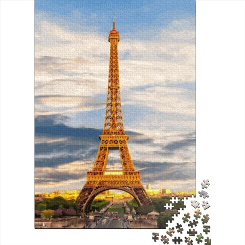 Eiffel Tower Puzzle 1000 Teile Schwer Puzzle Spielzeug Lernspiel Impossible Herausforderungsspielzeug Für Erwachsene Kinder 1000pcs (75x50cm) von LMYmoney