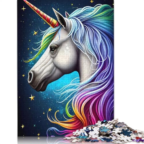 Einhorn-Regenbogen-Puzzle mit 1000 Teilen für Erwachsene, Spielzeug, Denkspiel, Lernspiel für Erwachsene, Stressabbau, Heimdekoration (75 x 50 cm) von LMYmoney