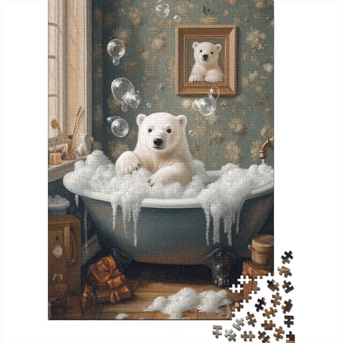 Eisbär-Puzzle für Erwachsene, Heimdekoration, Beste Puzzles für Frauen und Männer, 1000 Teile (75 x 50 cm) von LMYmoney