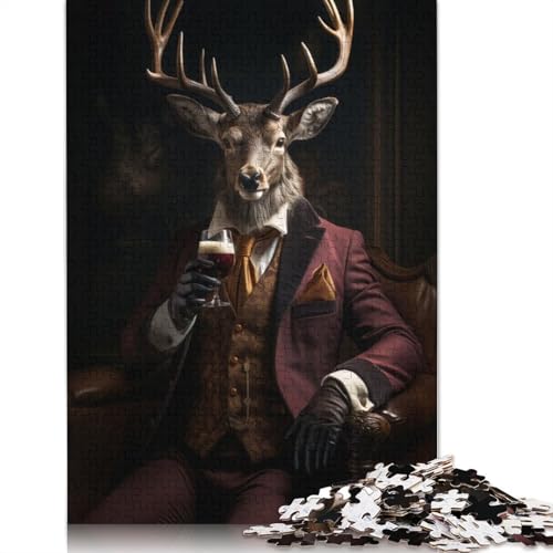 Elegant Elk Puzzles 1000 Teile Schwer Puzzle Spielzeug Pädagogisches Spiel Impossible Herausforderung Spielzeug Für Erwachsene Kinder 1000pcs (40x28cm) von LMYmoney