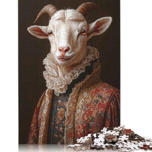 Elegant Victorian Goat Puzzle 1000 Teile Schwer Puzzle Spielzeug Pädagogisches Spiel Impossible Herausforderungsspielzeug Für Erwachsene Kinder 1000pcs (40x28cm) von LMYmoney