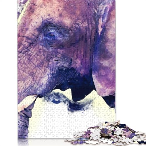Elephant Puzzle 1000 Teile Schwer Puzzle Spielzeug Lernspiel Impossible Herausforderung Spielzeug Für Erwachsene Und Kinder in Bewährter 1000pcs (40x28cm) von LMYmoney