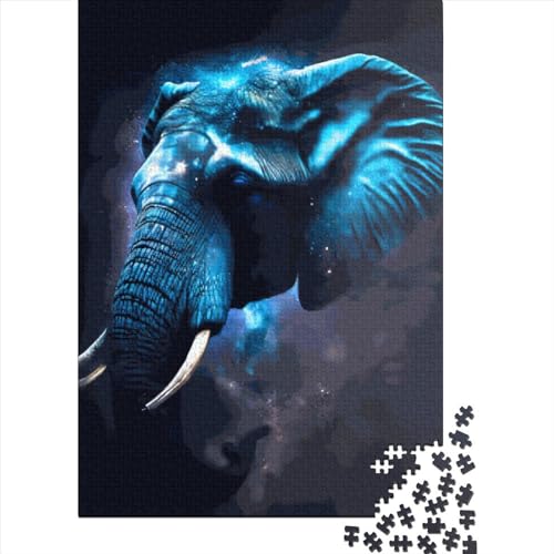 Elephant Puzzle 1000 Teile Schwer Puzzle Spielzeug Lernspiel Impossible Herausforderung Spielzeug Für Erwachsene Und Kinder in Bewährter 1000pcs (75x50cm) von LMYmoney