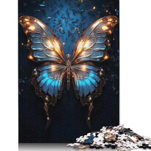 Episches, glänzendes Schmetterlings-Puzzle, Entspannungs-Herausforderung, Spielzeug, rechteckiges Papierpuzzle für Jungen oder Mädchen, Vatertagsgeschenk, 1000 Teile (75 x 50 cm) von LMYmoney