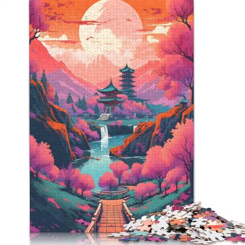 Erstaunliche farbenfrohe Landschaftspuzzles für Erwachsene, Spielzeug, Lernspiel, schwierige Puzzles für Kinder ab 12 Jahren, 520 Teile (52 x 38 cm) von LMYmoney
