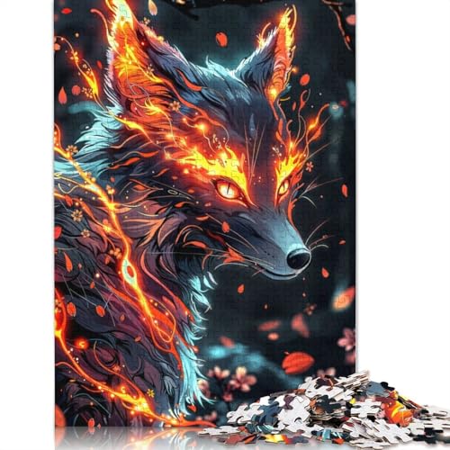 Fairy Neon Fox Puzzle, rechteckig, Papppuzzle, Geschenk für Kinder ab 12 Jahren, 520 Teile (52 x 38 cm) von LMYmoney