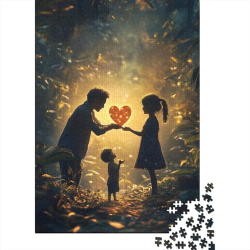 Familienliebe-Puzzle für Erwachsene, schwierige Herausforderung, Denkrätsel für Frauen und Männer, 1000 Teile (75 x 50 cm) von LMYmoney