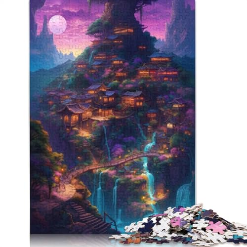 Fantasielandschaft, 15 Puzzles für Erwachsene, 520 Teile, rechteckiges Papppuzzle, Geschenke für Männer, für Jungen oder Mädchen, 520 Teile (52 x 38 cm) von LMYmoney