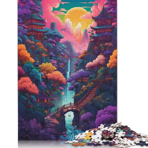 Fantasielandschaft, 5 Puzzles, rechteckig, Papppuzzle, Geschenk für Kinder ab 12 Jahren, 1500 Teile (85 x 57 cm) von LMYmoney