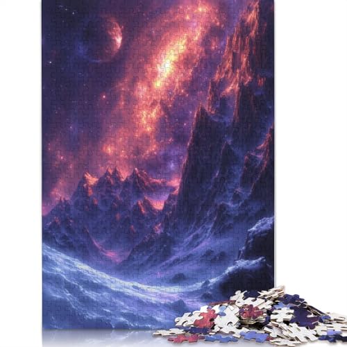 Fantasielandschaft 1000-teiliges Puzzle für Teenager, Geschenke, Holzpuzzle, Puzzle für Erwachsene, Lernspiele für Zuhause, DIY-Spielzeug, 1000 Teile (75 x 50 cm) von LMYmoney
