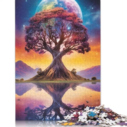 Fantasielandschaft-Puzzle für Erwachsene, 1000 Teile, 100 Prozent recycelte Holzplatte, Denkpuzzles für Erwachsene, für Jungen oder Mädchen, 1000 Teile (75 x 50 cm) von LMYmoney