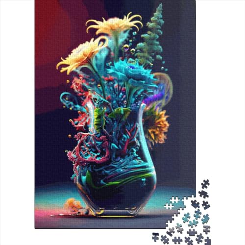 Fantasy Flower Puzzle 1000 Teile Schwer Puzzle Spielzeug Lernspiel Impossible Herausforderungsspielzeug Für Erwachsene Kinder 1000pcs (38x26cm) von LMYmoney