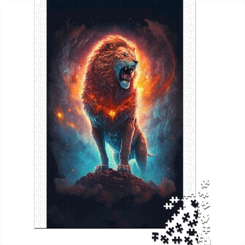 Fantasy-Löwen-Puzzle für Erwachsene, 1000-teiliges Puzzle für Teenager ab 12 Jahren, 1000 Teile (38 x 26 cm) von LMYmoney