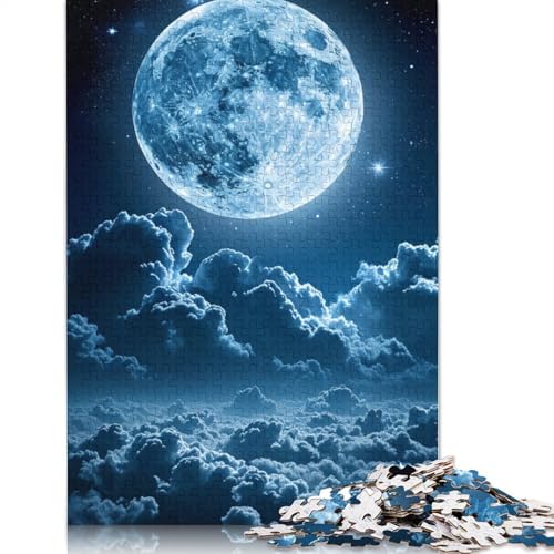 Fantasy-Mond und Wolken, Puzzle-Spielzeug, Lernspiel, Premium-Puzzle aus Karton für Erwachsene und Kinder, 1000 Teile (75 x 50 cm) von LMYmoney