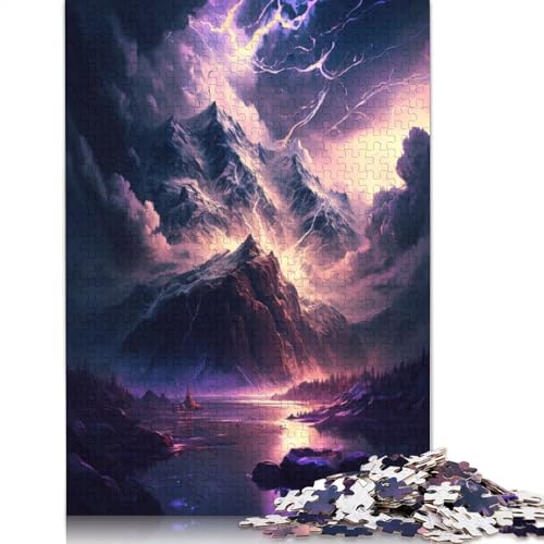 Fantasy-Schneeberg-Puzzle, Familienspaß, 100% recycelter Karton, Puzzle für Kinder und Erwachsene ab 12 Jahren, 1000 Teile (75 x 50 cm) von LMYmoney
