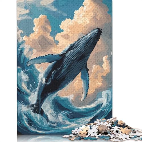 Fantasy Sea Whale Puzzle 1000-teilige Schwer Puzzle Spielzeug Lernspiel Impossible Herausforderung Spielzeug Für Erwachsene Kinder 1000pcs (75x50cm) von LMYmoney