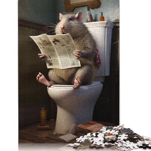 Fat Rat Toilet Zeitungspuzzles für Erwachsene, 520 herausfordernde und knifflige ungewöhnliche Puzzles für Kinder ab 12 Jahren, 520 Teile (52 x 38 cm) von LMYmoney