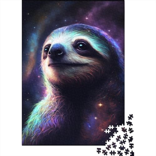 Faultier-Puzzle, Premium-Puzzle aus 100% recyceltem Kartonpapier, rechteckig, für Jungen oder Mädchen, 1000 Teile (38 x 26 cm) von LMYmoney