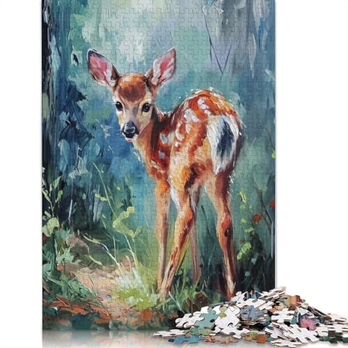 Fawn Grace Puzzle 1000 Teile Schwer Puzzle Spielzeug Lernspiel Impossible Herausforderungsspielzeug Für Erwachsene Kinder 1000pcs (75x50cm) von LMYmoney