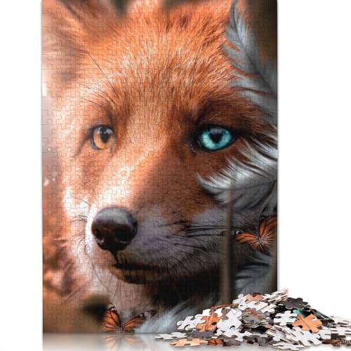 Feather Fox Puzzle 1000-teilige Schwer Puzzle Spielzeug Lernspiel Impossible Herausforderungsspielzeug Für Erwachsene Und Kinder Ab 14 Jahren 1000pcs (38x26cm) von LMYmoney