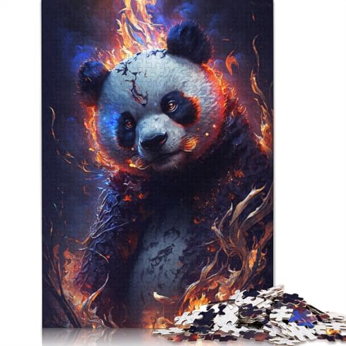 Feuertier-Panda-Puzzle, Dekompressionsspielzeug, rechteckiges Papierpuzzle für Kinder und Erwachsene ab 12 Jahren, 1000 Teile (75 x 50 cm) von LMYmoney