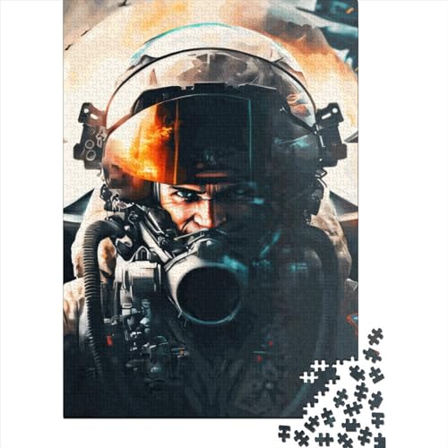 Fighter Pilots Puzzle 1000 Teile Schwer Puzzle Spielzeug Lernspiel Impossible Herausforderungsspielzeug Für Erwachsene Kinder 1000pcs (38x26cm) von LMYmoney