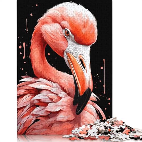 Flamingo-Tiere-Puzzle, Familienspaß, rechteckiges Papierpuzzle für Kinder und Erwachsene ab 12 Jahren, Geburtstagsgeschenk, 1000 Teile (26 x 38 cm) von LMYmoney