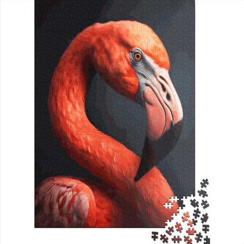 Flamingos Portrait Puzzles 1000 Teile Schwer Puzzle Spielzeug Lernspiel Impossible Herausforderungsspielzeug Für Erwachsene Und Kinder Ab 14 Jahren 1000pcs (38x26cm) von LMYmoney