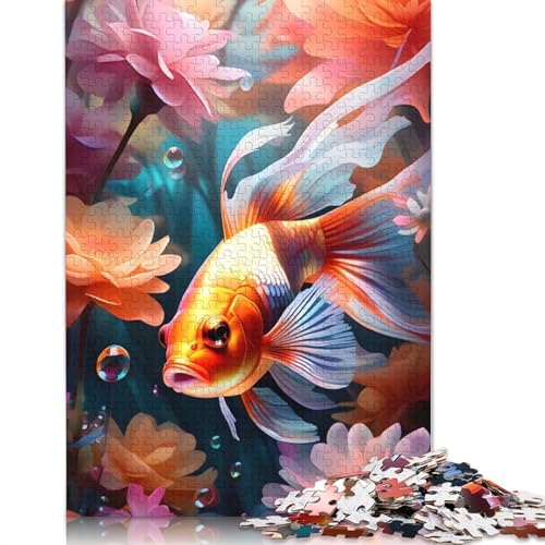 Floral Waves Puzzle 1000 Teile Schwer Puzzle Spielzeug Lernspiel Impossible Herausforderung Spielzeug Für Erwachsene Und Kinder Ab 14 Jahren 1000pcs (75x50cm) von LMYmoney